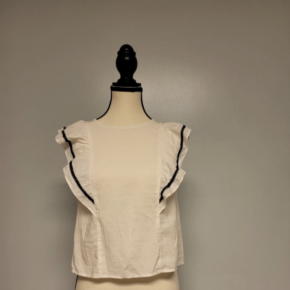 Banana Republic white sleeveless top, XS Petite